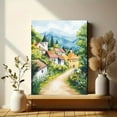 thumbnail image 6 of Mountain Village Landscape Canvas Painting， Perfect for Living Room，Kitchen， Dining Room， and Office Decor, 6 of 8