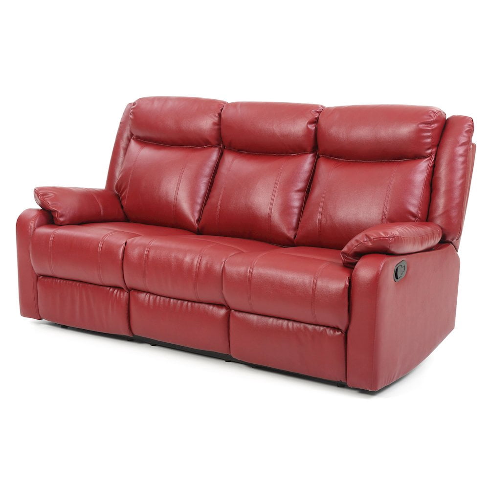 Glory Furniture Ward Reclining Sofa in Red Color