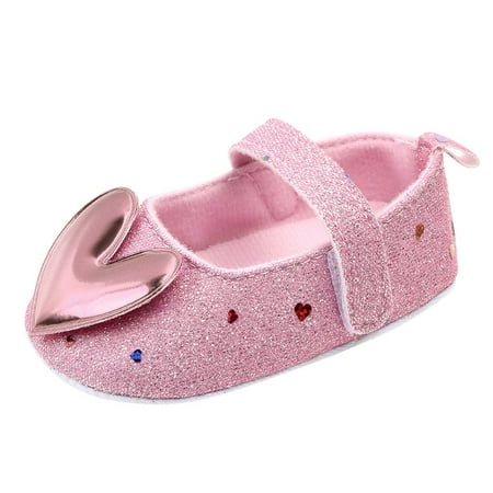 

Shoes Baby Heart Shaped Girls Shoes Soft Soled Princess Indoor Walking Baby Shoes Toddler Shoes Girl Size 8