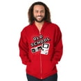 thumbnail image 5 of Old School Retro Video Gamer Nerd Zip Up Hoodie Men's Women's Brisco Brands X, 5 of 6