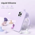 thumbnail image 3 of Compatible with iPhone 16 Pro Max Case 6.9", Slim Liquid Silicone 3 Layers Soft Gel Rubber Shockproof Protective Case with Anti-Scratch Microfiber Lining-Pastel Lilac, 3 of 13