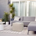 thumbnail image 3 of Gouchee Home Cube Soleil Outdoor/Indoor Beige Ottoman Pouf – Waterproof Cube Pouf with Polystyrene Bead Filling, Lightweight Modern Seating for Patio, Deck, or Living Room, 3 of 5