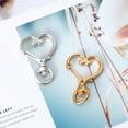 thumbnail image 2 of ✪ 10 Pcs Swivel Peach Heart Dog Buckle Lobster Claw Clasp Gold Silver Keychain Necklace Clasp Suitable for Diy Crafts, 2 of 13