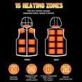 thumbnail image 7 of 15 Heated Zones men's heating vest with 35000mAh 7.4V battery, suitable for both men and women, washable, 3-second rapid heating, black, with hat, 7 of 7