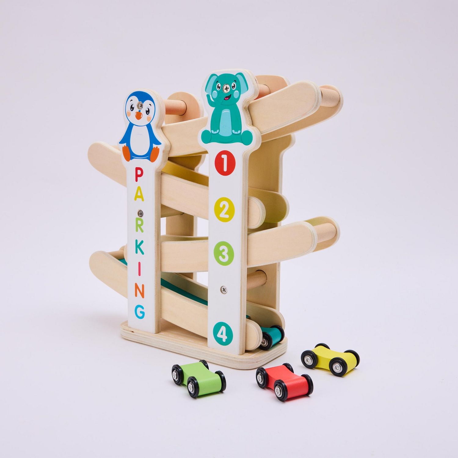 Jeu de voitures en bois