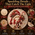 thumbnail image 5 of Christmas Gnome Pearl Diamond Art Hanging Ornament Kit, DIY Handmade Holiday Hanging Decor, Luxury Flocked Canvas Scratch Resistant Non Fading Pearl Beads Complete Craft Set for Adults, 5 of 8