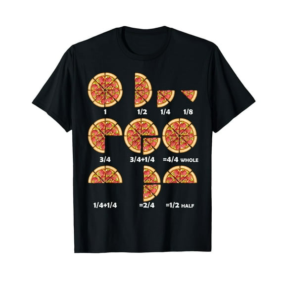 Maths Day Costume Idea Kids Teachers Pizza Slice Fraction T-Shirt