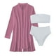 thumbnail image 4 of Gibobby Trajes de Natación para Mujer Bikinis de cintura alta para mujer, conjunto de Bikini Sexy de 3 piezas, traje de baño para cubrir, traje de baño d(Rosa,XL), 4 of 5