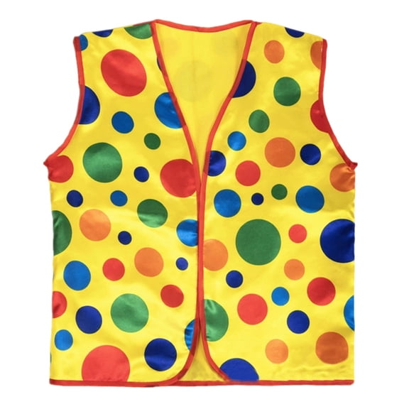 HOWPAY Adult Halloween Costumes Clown Vest Cosplay Outfit Circus Role Play Waistcoat Suit For Masquerade Carnival Theme Party Event Halloween Costume One Size