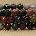 thumbnail image 3 of Angelstones Natural Multicolor India Agate 8mm Round Beads Stretch Bracelet 7 Inch, 3 of 5