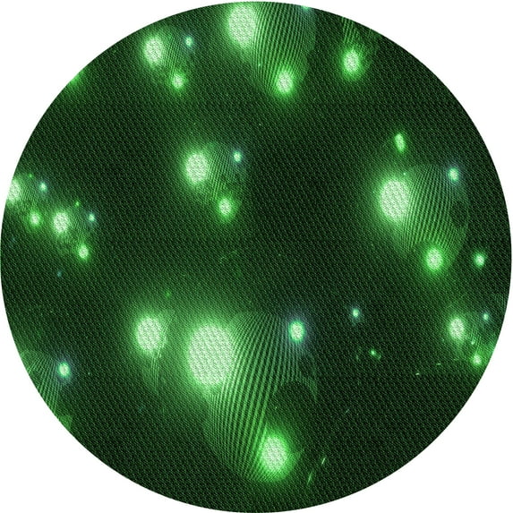 Ahgly Company Machine Washable Indoor Round Transitional Night Black Area Rugs, 8' Round