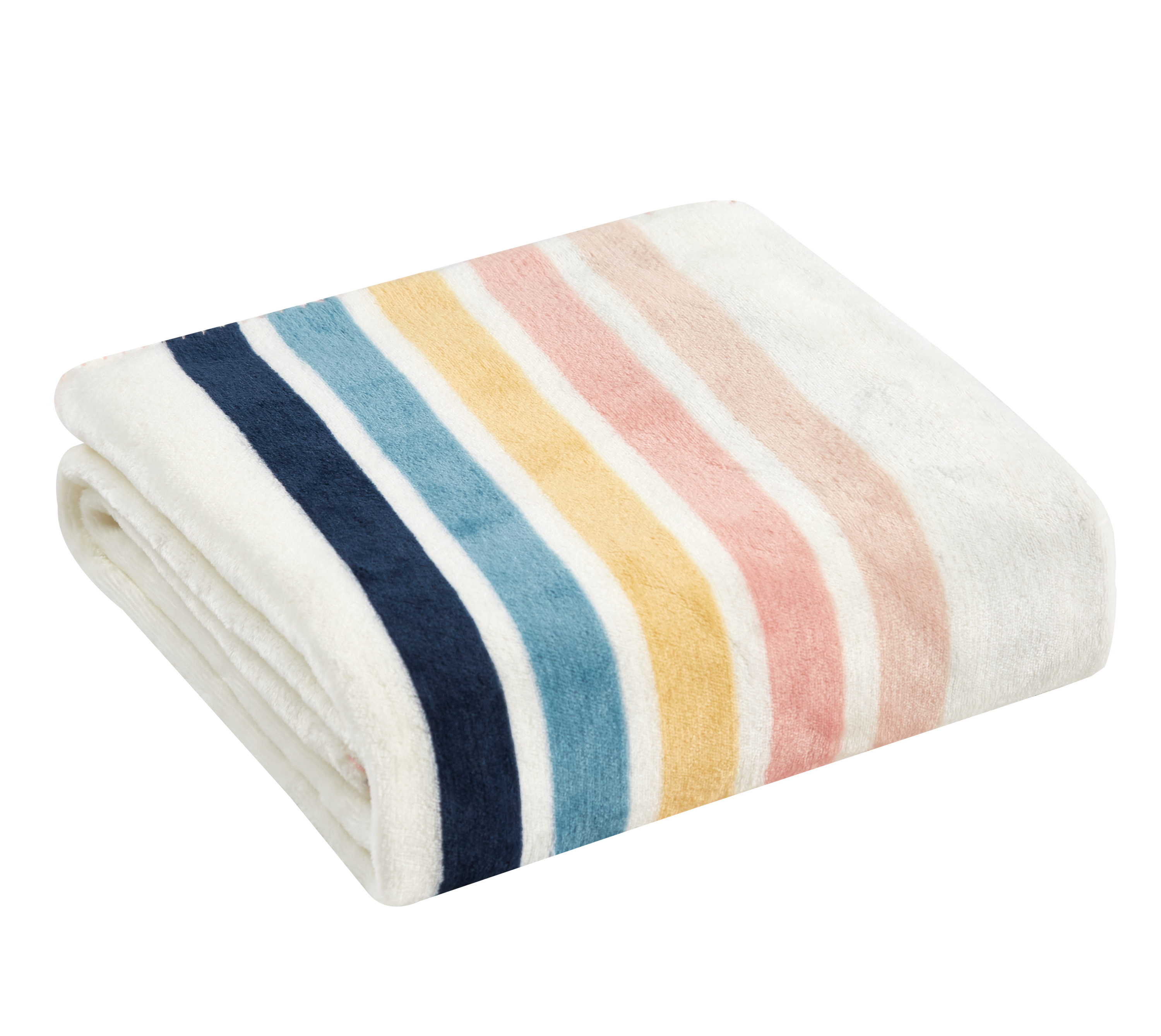 Mainstays Plush Throw Blanket, 50" x 60", Retro Rainbow