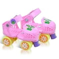 thumbnail image 2 of JZY Adjustable Toddler Quad Skates for Boys & Girls Ages 2-6 - Safe Comfortable 4-Wheel Beginner Roller Skates, Pink, 2 of 8