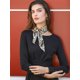 thumbnail image 3 of INSPIRAR CHIC Bufanda de Mujer en Forma Cuadrada con Estampado de Color Contrastante Pañuelos Pañuelo de Cuello Leopardo Dorado 19.69x19.69, 3 of 8