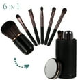 thumbnail image 1 of Homoyoyo 1 Set Makeup Mirror Brush for Makeup Application Professional Design Travel Use Black Aluminium Tube, 1 of 8