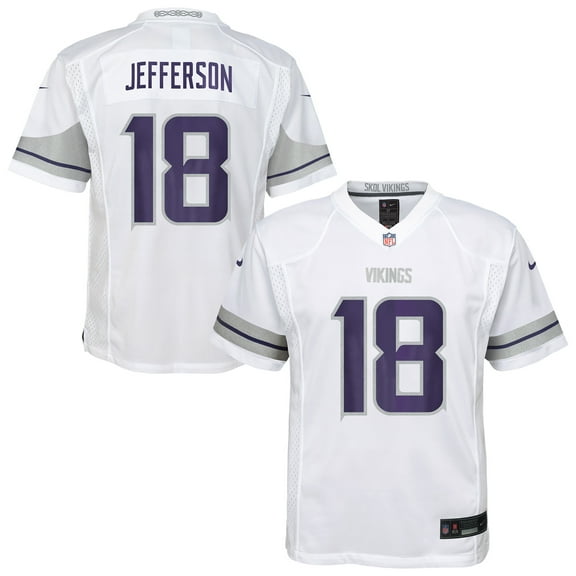 Preschool Nike Justin Jefferson White Minnesota Vikings Alternate Player Game Jersey
