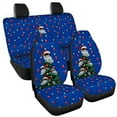 thumbnail image 6 of Xoenoiee Tree Santa Claus Print Car Seat Covers + Rear Backrest Cover + Rear Bottom Bench Cover, Christmas Decor Car Seat Covers Full Set 4 Pieces Car Accessories, Universal fit, 6 of 7