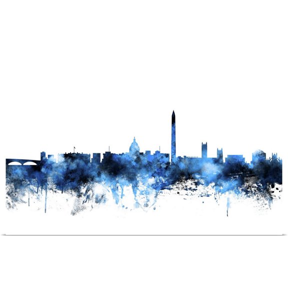Great BIG Canvas | Rolled Michael Tompsett Poster Print entitled Washington DC Skyline