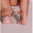 thumbnail image 4 of 4CT Princess Cut Moissanite Diamond Prong set Engagement Ring for Women, 10K Rose Gold, US 4.5, 4 of 8