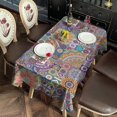thumbnail image 5 of Boho Bohemia Flower Rectangle Tablecloth 60"x120",Waterproof Polyester Rectangle Table Cloth, Wipeable Spillproof Polyester Tablecloth for Dining, Camping, Indoor and Outdoor, 5 of 6