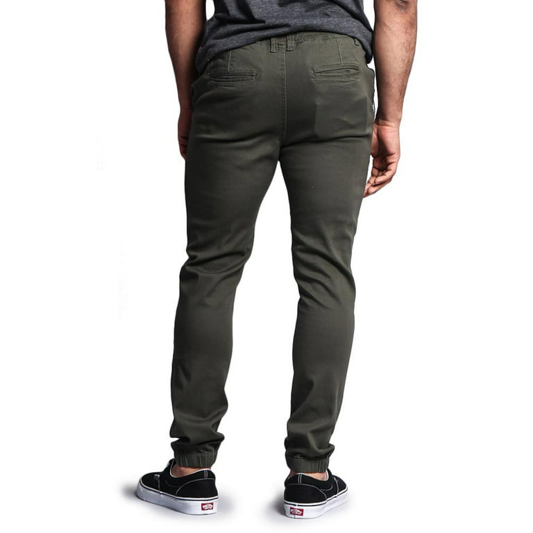 Men Sport Cotton Slim Straight Trousers Long Multi-pocket zip-up jogging  pants - Toleemart
