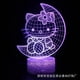 thumbnail image 3 of Lámpara de mesa LED con luz nocturna 3D de animación de Hello Kitty, lámpara de noche para dormitorio infantil, lámpara de ambiente colorido táctil, 3 of 5