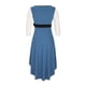 thumbnail image 4 of Mujeres cuello cuadrado manga linterna Color bloque Patchwork para mujeres vestidos casuales gótico Retro Midi vestido Pompotops ghjkhdj13740, 4 of 7