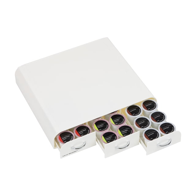 Organizador de cápsulas de café Mind Reader con capacidad para 36 cápsulas, color blanco