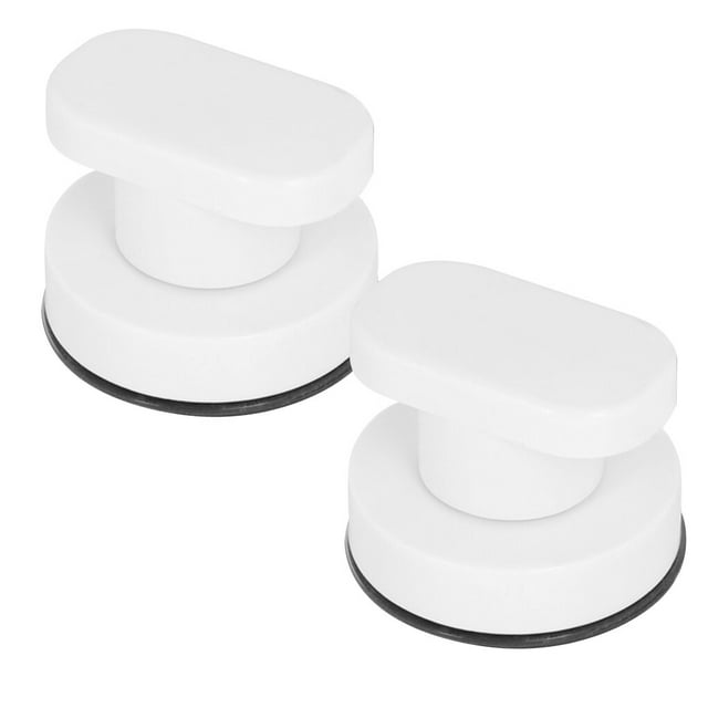Transemion 2 Pieces Suction Cup Handle Practical Multi-functional Door Knob Multipurpose Useful House Supply for Window Refrigerator White 1Set