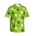 thumbnail image 2 of Balery St Patrick's Day7 Print Men's Hawaiian Shirts Short Sleeve Beach Shirt Relaxed Fit Vacation Button Down Shirts-XX-Large, 2 of 9