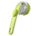 thumbnail image 4 of Green Press-Out Liquid Bath Brush, Long Handle Shower Scrubber With Soft Head, Shampoo And Body Wash Dispenser For Massage And Cleaning 7.48X3.15In, 4 of 8