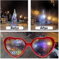 thumbnail image 2 of Gafas de sol de corazón 3d de 4 piezas con efectos de corazón Gafas de sol especiales en forma de corazón, 2 of 4
