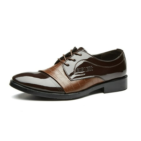 

TOWED22 Men s Dress Shoes Classic Mens Oxfords formal Business Shoes Modern Derby Oxford Business Casual Shoes Men(Brown 9)