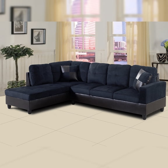 Star Home Living 2-piece Midnight Blue Left Chaise Left Facing