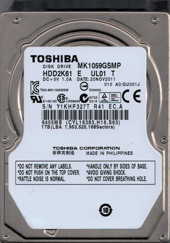 SATA 2.5/'/' notebook hard drive Toshiba 250GB Internal 5400RPM 2.5/" MK2565GSX