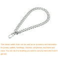 thumbnail image 3 of Uxcell Keychain Wristlet Strap, 8" Hand Wrist Lanyard Chain Holder for Bag, Silver, 3 of 6