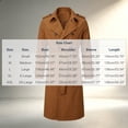 thumbnail image 3 of Mrmaere Men Lapel Trench Coat Double Breasted Belted Long Sleeve Outerwear For Business Daily Orange M, 3 of 9