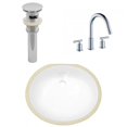 thumbnail image 1 of American Imaginations 18.25-in. W CSA Oval Bathroom Undermount Sink Set In White - Chrome Hardware - Overflow Drain Incl. AI-27084, 1 of 1
