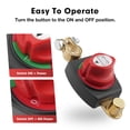 thumbnail image 3 of Battery Disconnect Switch, 275A Waterproof Battery Shut/Cut Off Switch 12-48V Top Post Battery Switch Marine Battery Cut Off Switch for Car Vehicle RV UTV and Boat, 3 of 6