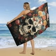 thumbnail image 4 of Gothic Skull Lover Microfiber Lightweight Beach Towel Quick Dry Absorbent Thin Towels for Swimming Pool Camping Beach Easy for Vacation Essentials, 4 of 7