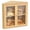 Natural, variant on Bamboohomie Black Bread Box for Kitchen Countertop, Large Corner Bamboo Bread Storage Container, Double Layer Bread Organizer