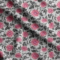 thumbnail image 1 of Soimoi Chinese Floral Print,Cotton Cambric, Quilting Fabric Sold by The Yard 42 Inch Wide, Medium Weight Cotton Fabric, SewingSupplies,Pink & Black, 1 of 5