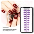 thumbnail image 5 of Vogacara 24 piezas de uñas postizas de ataúd resistentes a los arañazos de bailarina corta coloridas uñas acrílicas artificiales de color sólido DIY Juegos de manicura 26 morado claro Vogacara CE011412-26, 5 of 5