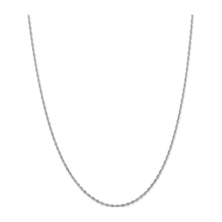 Designer 10K White Gold 1.85Mm D/C Quadruple Rope Chain (Length=10) (Width=1.85) Made In Peru -Jewelry By Sweet Pea
