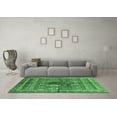 thumbnail image 3 of Ahgly Company Indoor Square Abstract Emerald Green Modern Area Rugs, 6' Square, 3 of 4