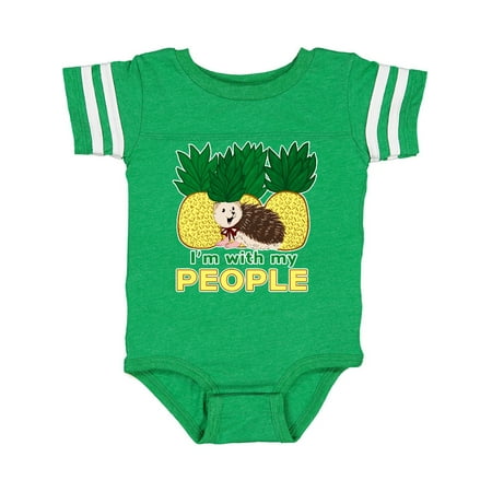 

Inktastic Pineapple Hedgehog I m With My People Gift Baby Boy or Baby Girl Bodysuit