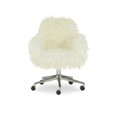 thumbnail image 4 of Linon Home Decor Amber Off-White Faux Fur Office Chair, 4 of 5