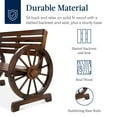 thumbnail image 4 of Best Choice Products 2-Person Wooden Wagon Wheel Bench for Patio, Garden, Outdoor Lounging w/ Rustic Design - Brown, 4 of 8