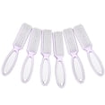 thumbnail image 1 of Limpiador de uñas de 6 uds, cepillo de uñas, herramientas de limpieza de uñas, cepillo de manicura con mango de plástico, cepillos de pedicura, púrpura transparente, 1 of 8