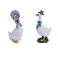 thumbnail image 6 of Couple Porch Goose Statue, 2 Pack 8" Tall Animal Goose Figurine for Patio, Balcony, Front Door Decor, Outdoor Lawn Garden Decoration, Gift for Women Men, 6 of 7